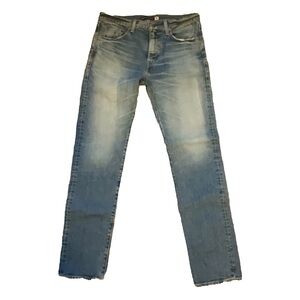 Levis 502 Taper Black Label Distressed Wash Men’s Jeans I Sz 32/34